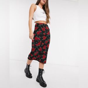 Emory Park 90'S Midi Women's Skirt In Sheer Red Rose Women''s Skirt (Size XS)